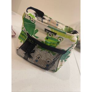 Thirty-One 6” small carry all green spring frog caddy